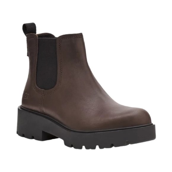 UGG Shoes - Ugg Markstrum Leather Chelsea Boots Short Maroon Stout Women's Size 8